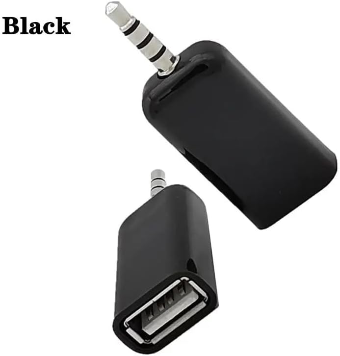 ThtRht 2 Pack 3.5mm MP3 ThrtRht AUX to Audio Adapter - USB A Female to Male Converter for USB Flash Drive, U-Disk, Car