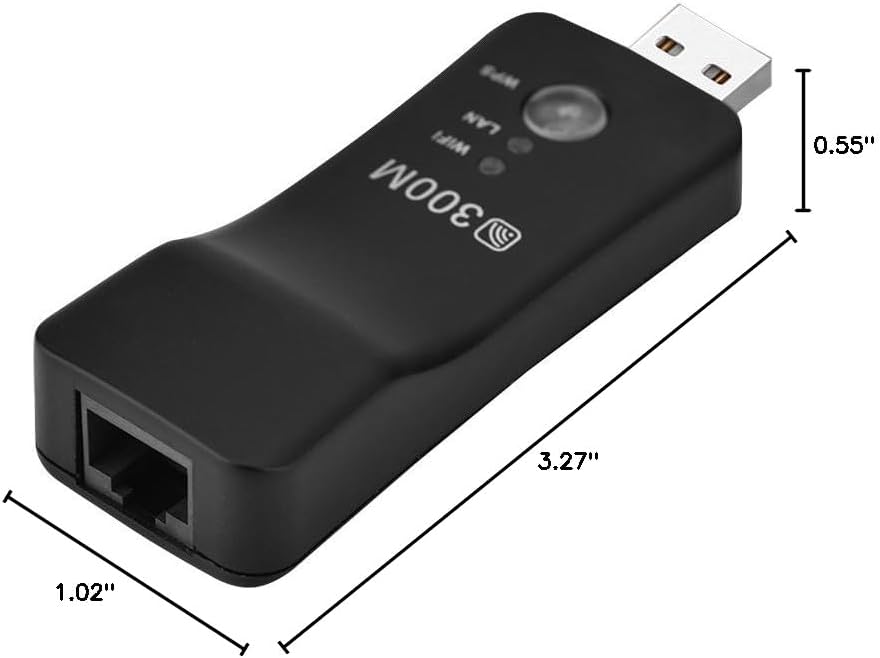 Tosuny 300M Mini WiFi Range Extender, High Speed USB Wireless Repeater WiFi Booster Signal Amplifier for Smart TV