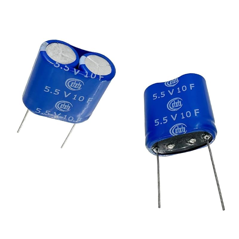 Laimiaoxian 10 13x26x27 mm(0.51x1.02x1.06 inch) 5.5V 10F Pieces Supercapacitor Dual Layer Capacitor Wirewound Energy