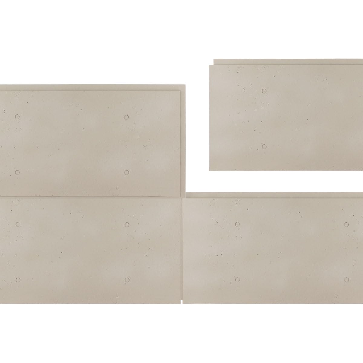 EverStone Modern Smooth Faux Concrete Panel, 48 1/4"W x 24 1/8"H x 7/8"D, Drift Clay