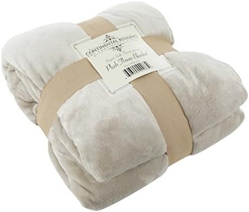 Continental Bedding Microfleece Bed Blanket - Soft, Lightweight & Cozy | Warm Plush Fleece for All Seasons | Twin Extra Long, 50" x 70", Gray