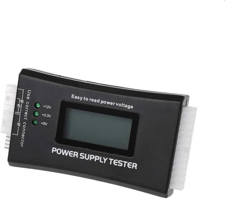 BUBUCAM 20/24 4/6/8 PC Power Supply Diagnostic LCD Computer Testing Device Computer Pin Supply Tester for SATA, IDE