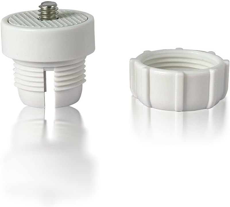 Kado 1/4" 17mm Screw Thread to Ball Head Bracket Connector White, Adapter Universal for Tripod Portable Monitor