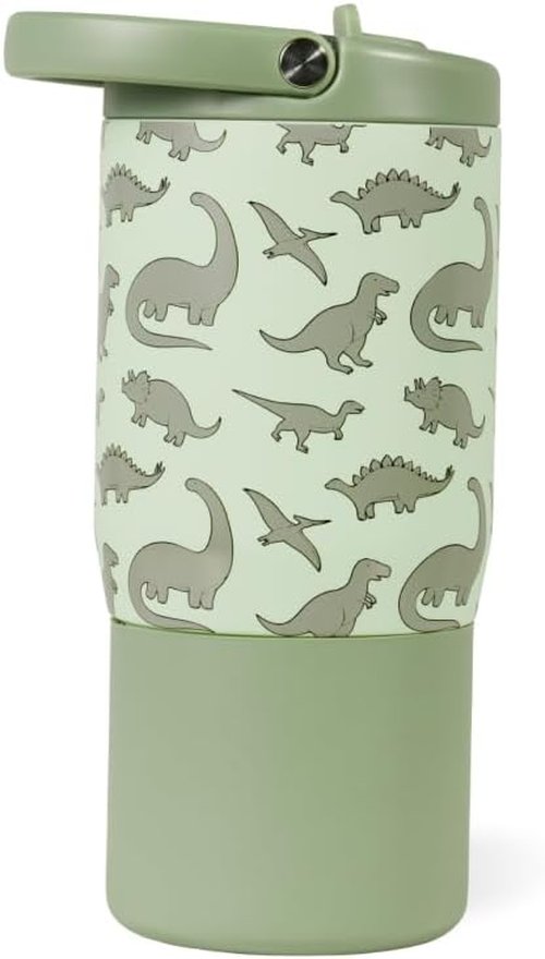HydroJug Kids 14 oz Sport Water Bottle - Insulated, Leakproof, BPA-Free | Durable Dinosaur Design
