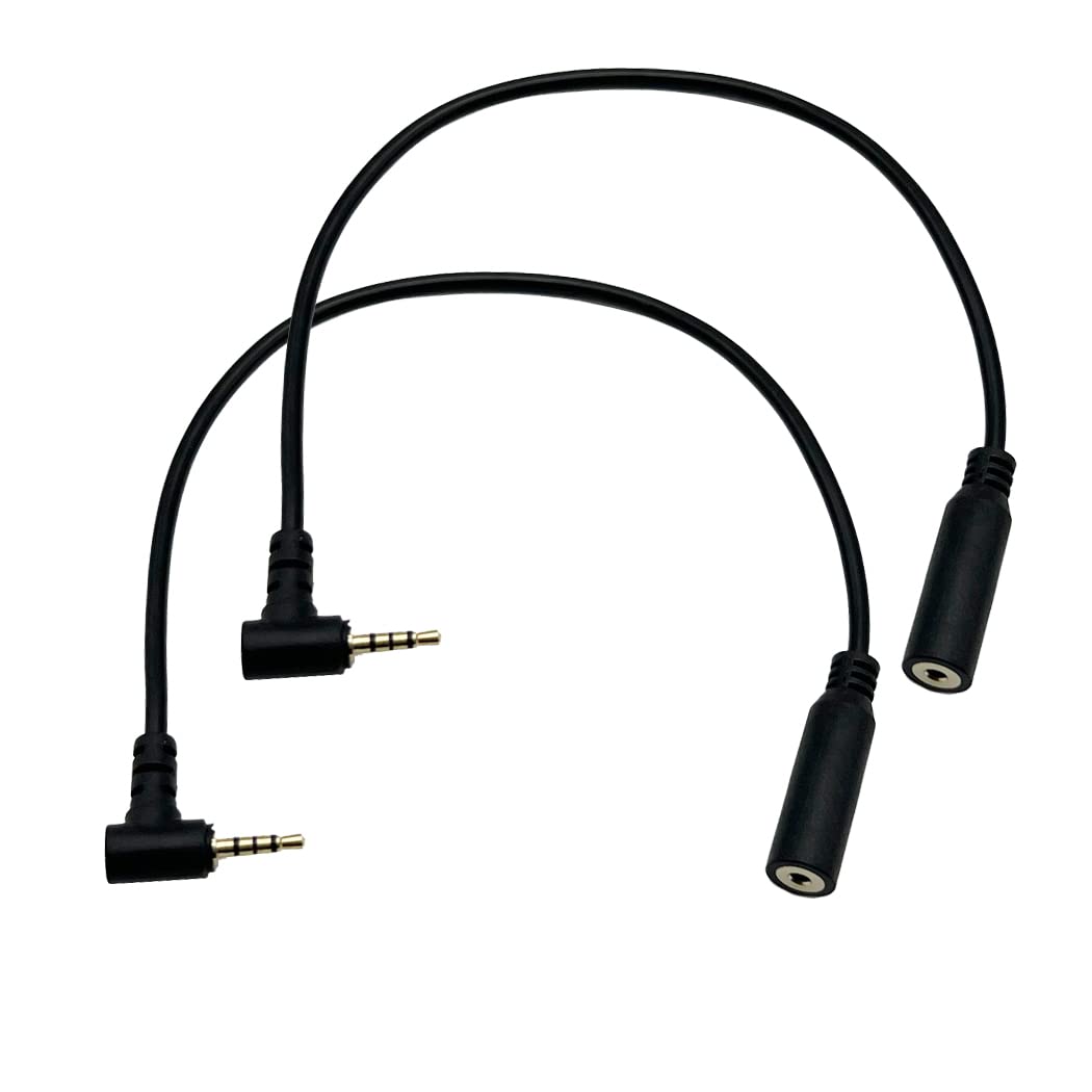 Seadream 2.5mm Cable;2Pack 10inch 2.5mm 4 (10inch 2Pack) Extension Right Angled Male to Female Extension Cable Pole