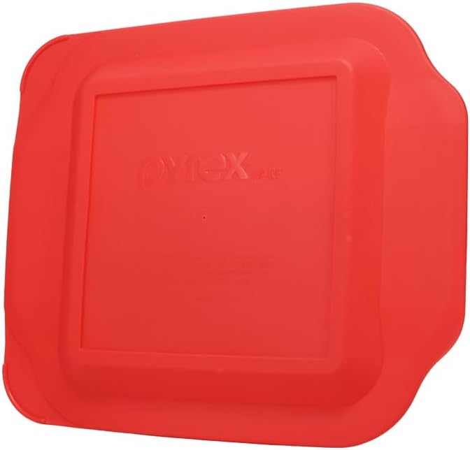 Pyrex 222 2Qt Glass Baking Dish with Red Food Storage Replacement Lid - Made in USA