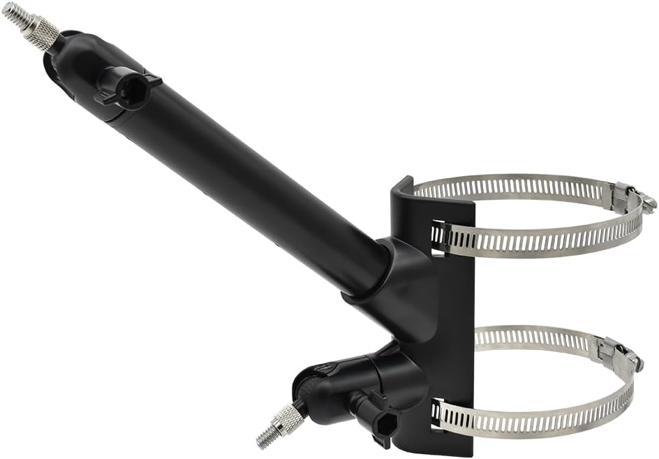 2-in-1 1/4"-20 Holicfun Pole Mount for Ring, Arlo, and Cameras & Solar Panels with Screw Hole - Black