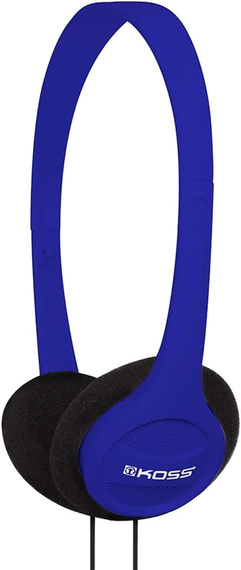 KPH7B Koss Portable On-Ear Headphone with Adjustable Headband - Blue