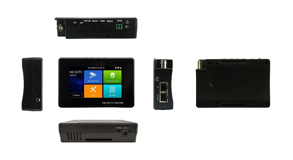 EVERSECU 5 in 1 CCTV Tester Support Up to 4K IP Camera & 720P/1080P/3mp/4mp/5 Megapixel AHD, TVI, CVI & CVBS Analog Camera, 4" Touch Screen Security Video Monitor, POE Out, IP Scan, UTP Cable Test