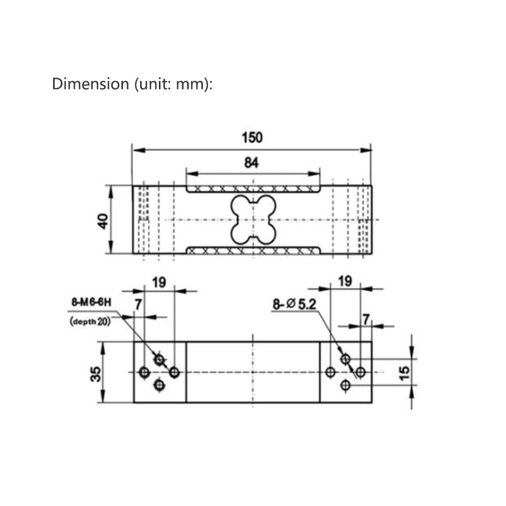 ATO 100kg Load Cell, Single Point Beam Load Cell 100kg, Rectangle Typle Load Cell, Parallel Cantilever Load Cell Mini Miniature Load Cell Weight Sensor (100kg)