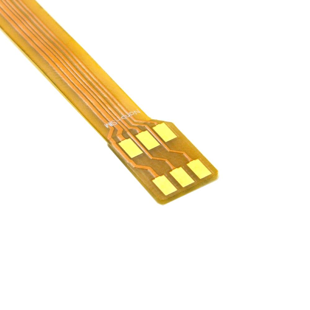 cablecc 10cm Micro SIM Card to Nano SIM Kit Male to Female Extension Soft Flat FPC Cable Extender