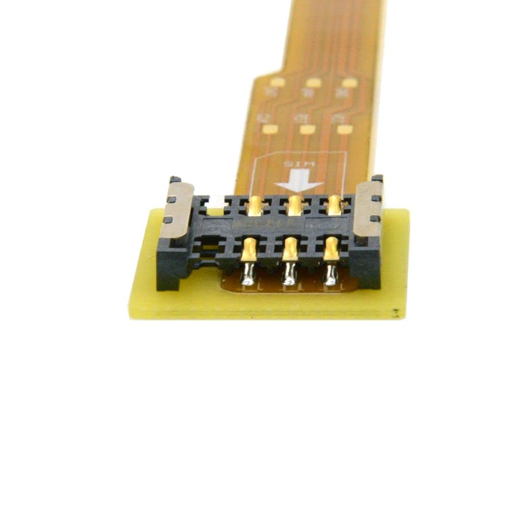 cablecc 10cm Micro SIM Card to Nano SIM Kit Male to Female Extension Soft Flat FPC Cable Extender