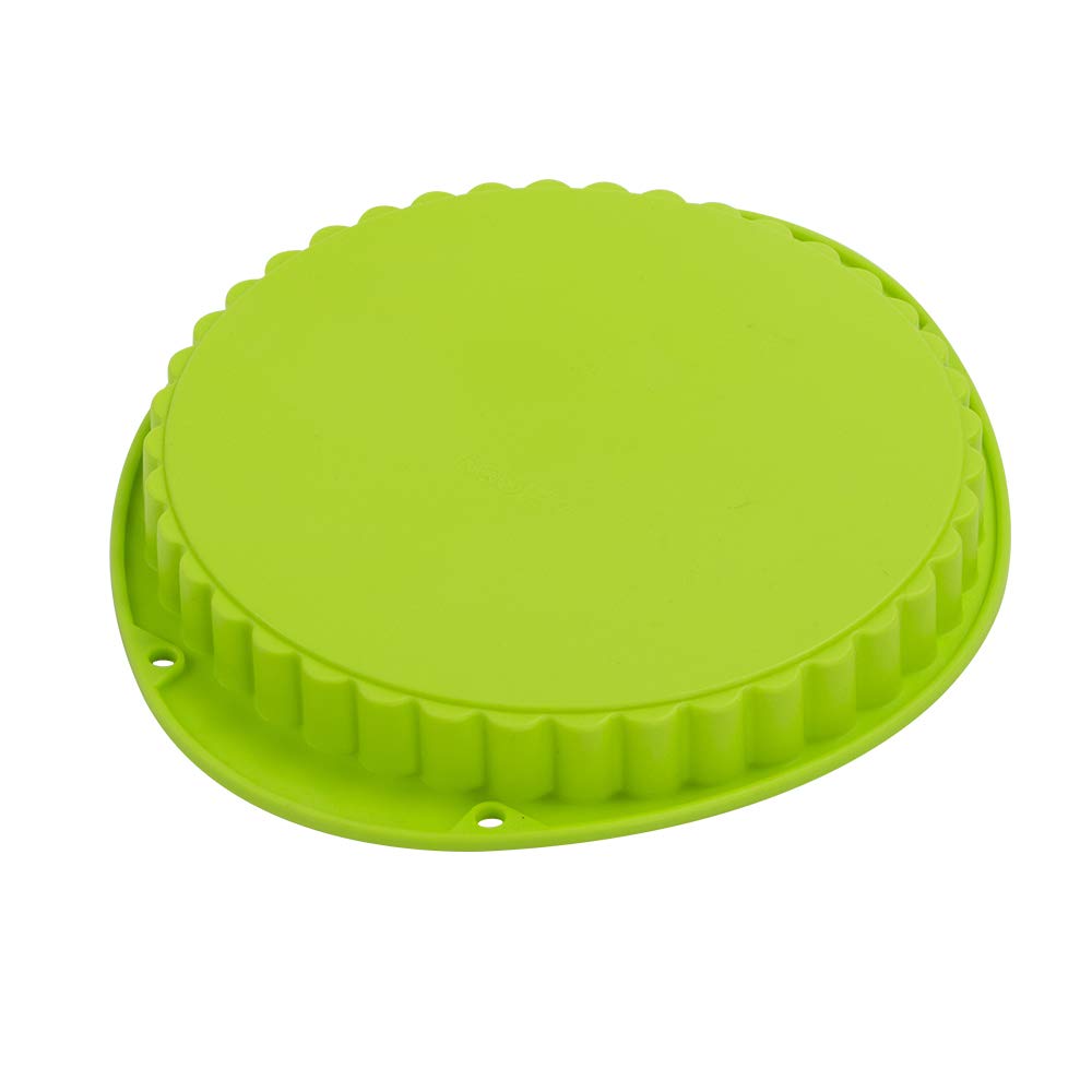 Webake Tart Pan Silicone Pie/Flan Pan 9.5 Inch Quiche Baking Dish Non-Stick Pizza Pie Mold