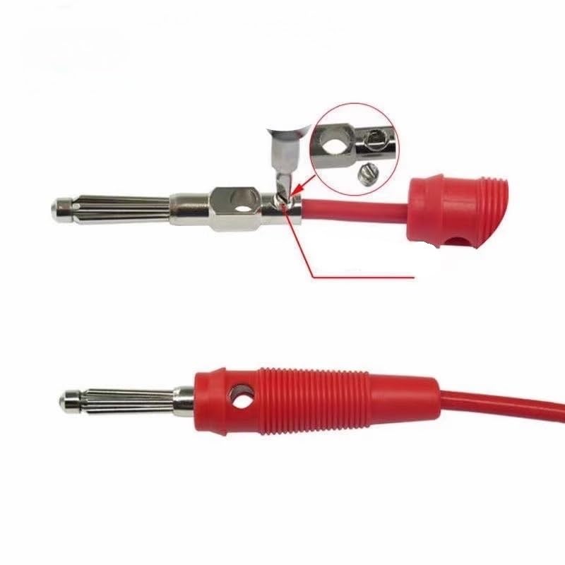 sjgqwt 5Pair/10Pcs 4mm 32A Solderless Side Stackable Banana Plug Connector Copper High-Voltage line Banana Head