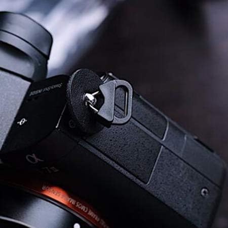 Futheda 4PCS (2 Stainless Steel Lug Ring Camera Strap Triangle Split Ring Hook Adapter + ABS Protector Plastic Cover