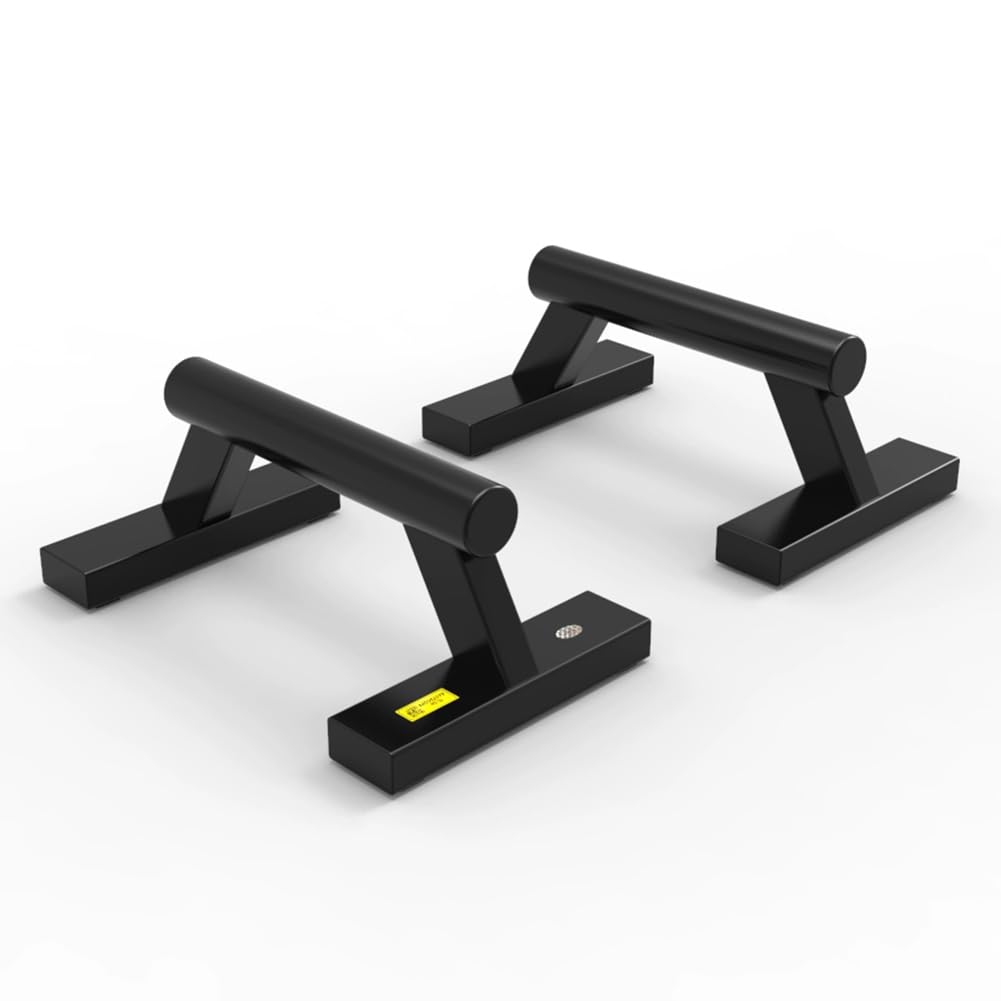 juperbsky Push Up Stands Bars Parallettes Set for Workout Exercise, 12" x 7"x 5.5" Black