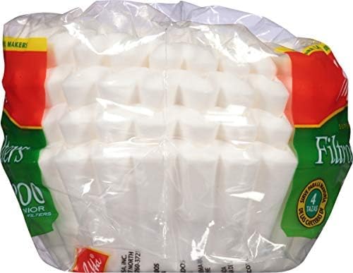 Melitta Junior Coffee Filters - 200-Count, Perfect for 4-6 Cup Brewers | White (Pack of 3)