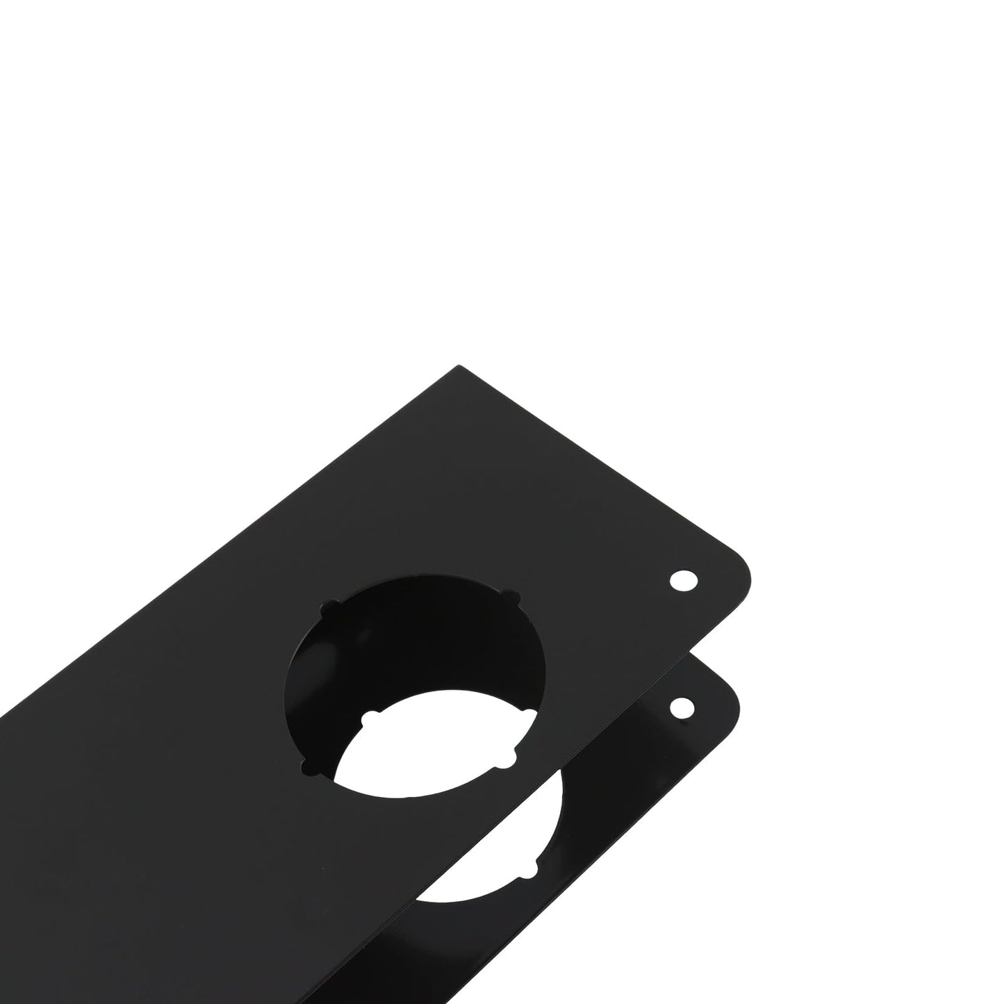Pastlla Door Knob Reinforcement Plate, Stainless Steel Lock Doors Reinforcer Plate, Reinforce and Repair Wood or Metal Doors Fits 1-3/4" Door Thick, 2-3/8" Backset (Black)