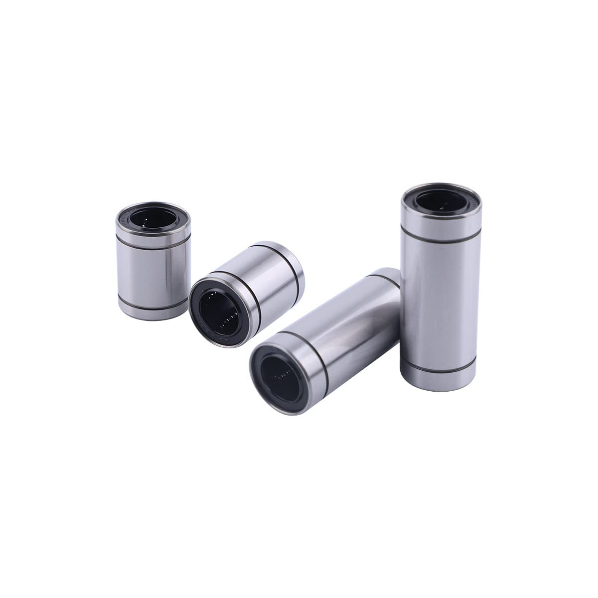 LM8LUU Linear Ball Bearing, Bore Dia 8 mm, OD 15 mm, Width 45 mm, Used for Mechanical Sliding Tables, CNC Machine Tools, 3D Printers, Silver 2pcs