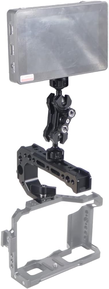 BGNing 1/4'' (1/4 1/4 Multi-Function Dual Ball Head Magic Arm Mount Adapter with Screw for DSLR Cameras Fill Light