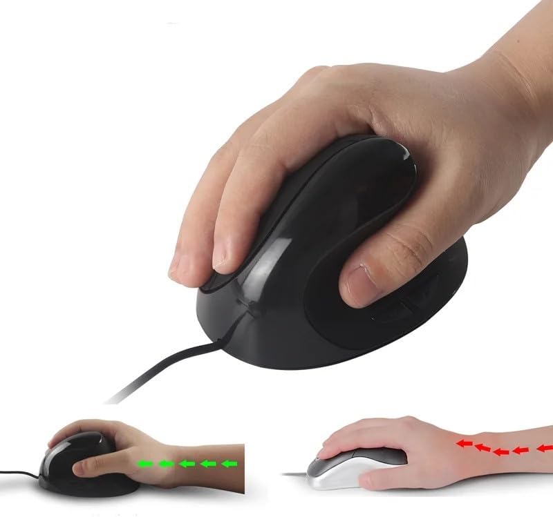 Lovskoo 3 6 Ergonomic Mouse Vertical Mouse Computer Mouse with DPI Modes, Buttons Computer Mice Wired Mouse for Laptop