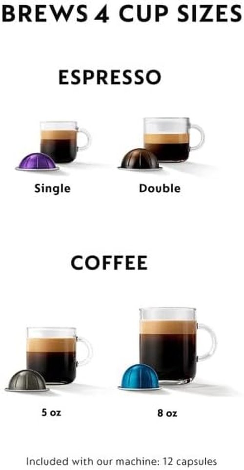 De'Longhi Nespresso Vertuo Plus Coffee & Espresso Maker - Sleek Ink Black Design