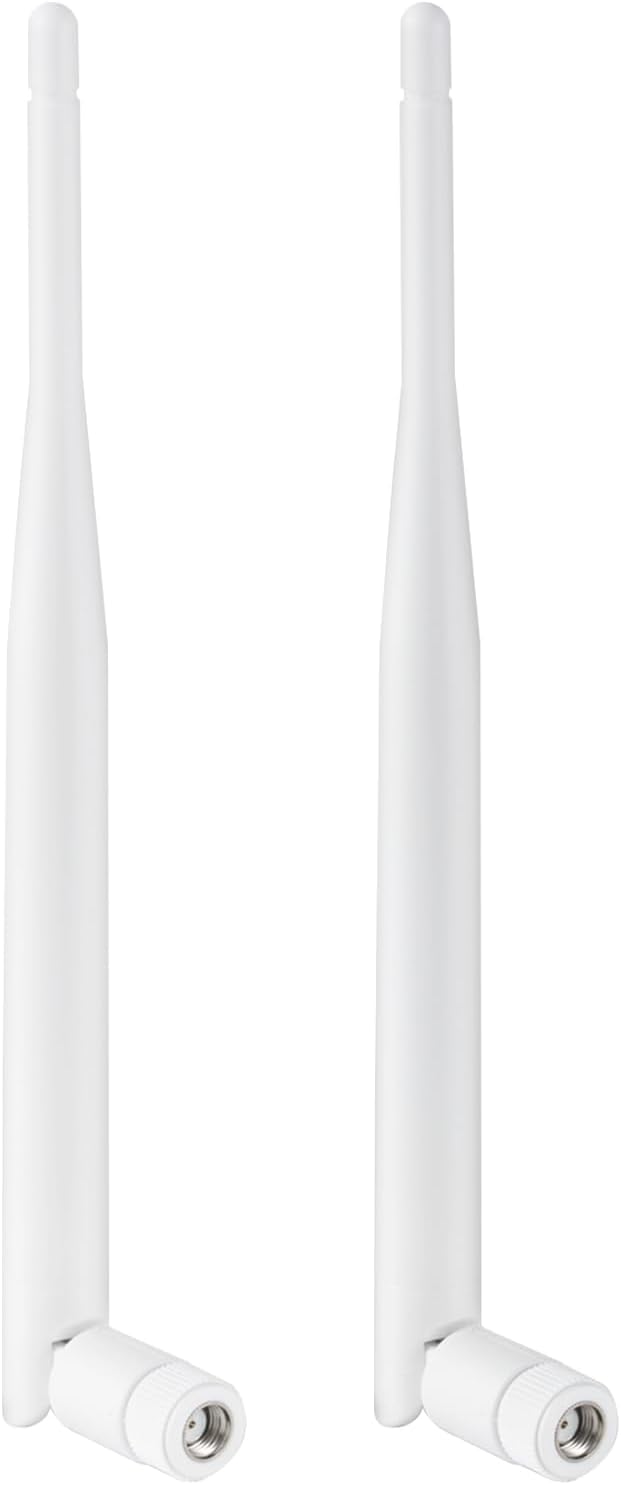 eifagur 2.4GHz 5GHz 9dBi (Pack 2), Dual Band WiFi Antenna with PR-SMA Male Connector for Reolink Security Camera DVR