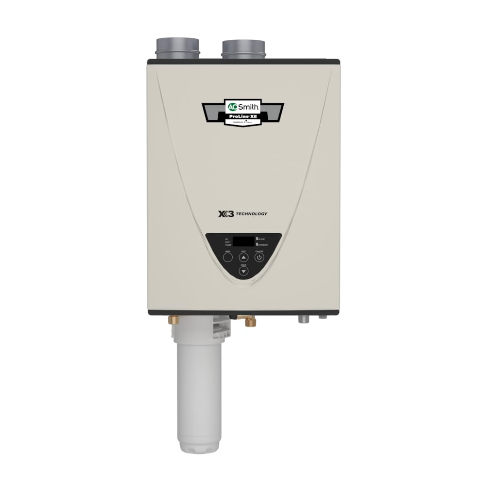 A. O. Smith Tankless Water Heater - Natural Gas - 160,000 BTU - Endless Hot Water - Ultra-Low NOx - X3™ Scale Prevention - ProLine® XE ATI-240HX3-N