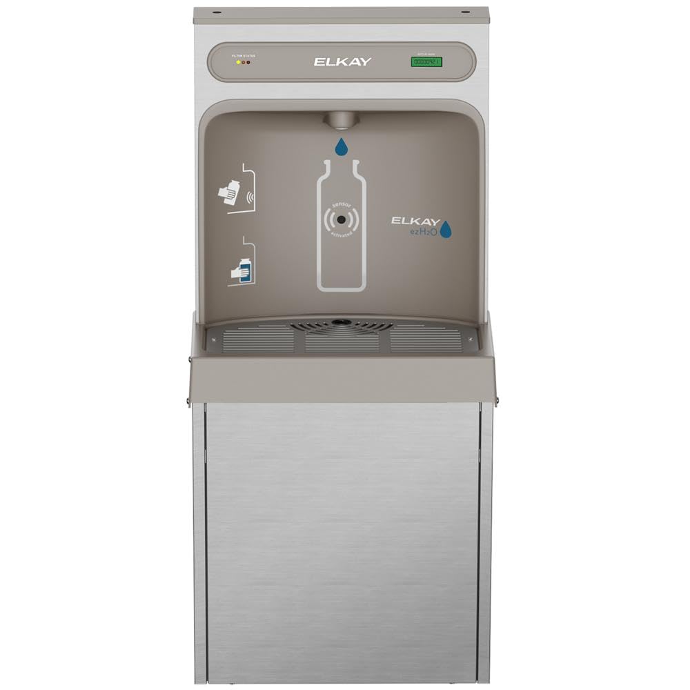 Elkay LZ8WSSSMC ezH2O Refrigerated Surface Mount Bottle Filling Station Filtered 8GPH Stainless Steel