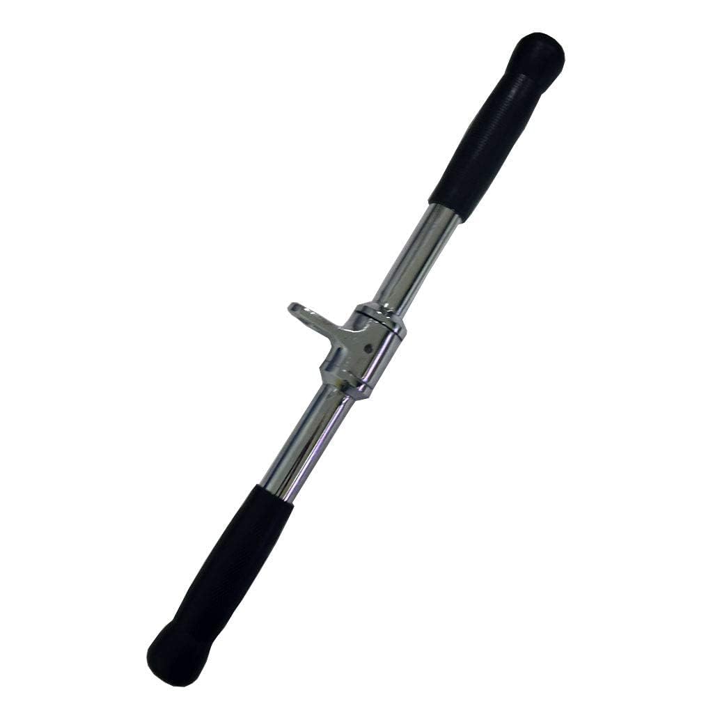 qibylift Barbell Cable Attachment For Cable Machines,Lat Pull Down Cable Machine Attachments,Tricep Press Down Bar,Revolving Straight Curl Pulldown Bar with Rotating & Rubber Handle Grips(20 Inch)