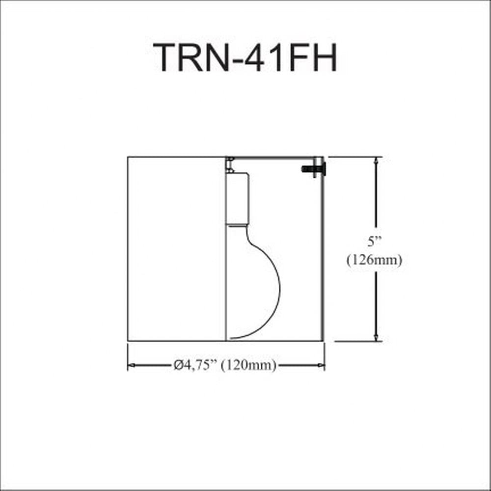 Dainolite Flush Mount Light, Contemporary Cylinder Design, 6.5in, Aged Brass, Model TRN-41FH-AGB