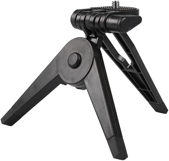 Reflex Camera 1/4''-20 Mini Portable Folding Tripod with Screw Mount Adapter - ABS Plastic Stabiliser Stand for Action