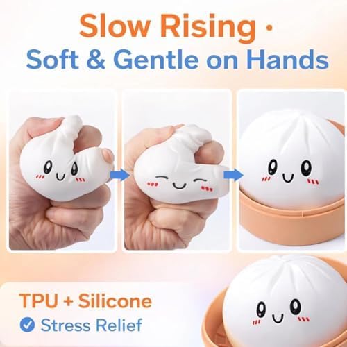 Glitter Dumpling Squishy | 4-Inch Stress Ball Surprise Box | Random 14 Colors | Perfect for Party Favors