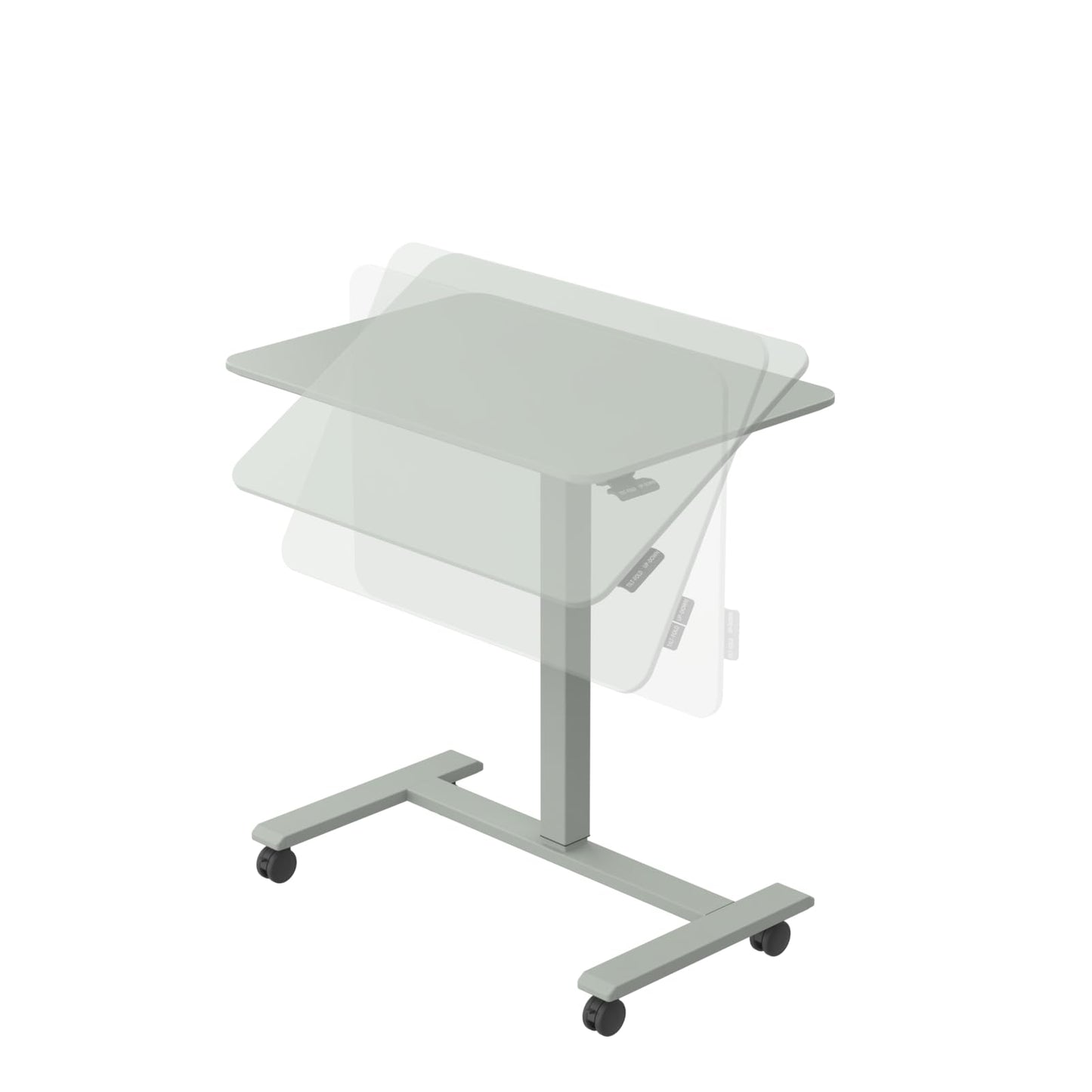 TopJob ANYDESK FOLD Mobile Standing Desk, Portable with Lockable Wheels, Foldable Stand Desk, Rolling Computer Workstations, Used for Home, Couch Side Table, Bedside Table in Bed Room Kitchen