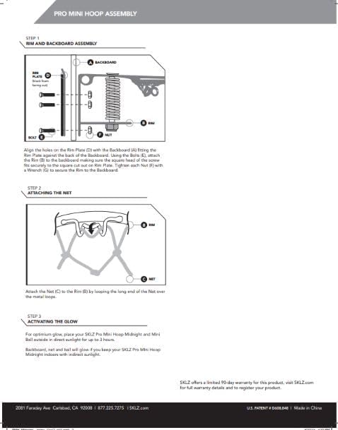 SKLZ Pro Mini Indoor Basketball Hoop - Over The Door ??Portable - Great For Home, Dorms, Offices, and Gifts