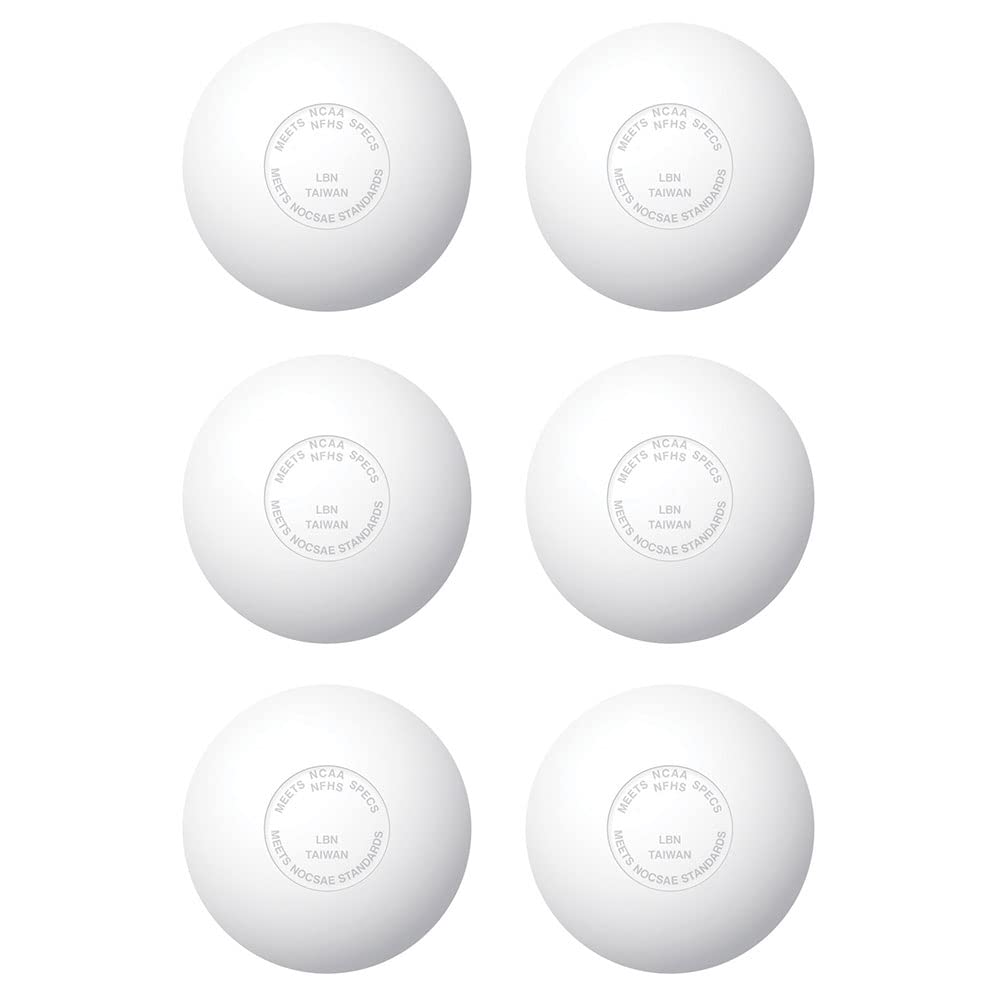 CHAMPRO Premium Rubber NOCSAE Lacrosse Balls, Regulation Colors, Sets of 3, 6, and 12.