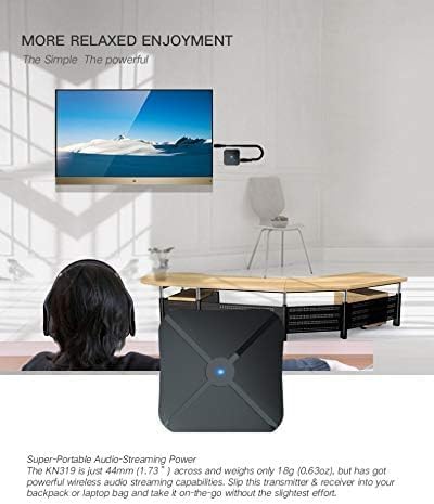 anbaole 5.0 2in1 3.5mm Bluetooth Adapter Transmitter Receiver Wireless AUX aptX Low Latency Adapter Suitable