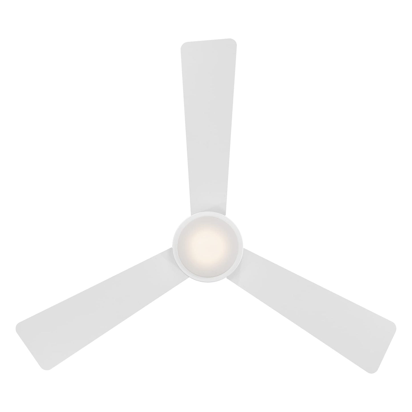 WAC Lighting Hug 3 Blades Aluminum Smart Flush Mount Ceiling Fan in Matte White