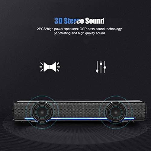 YaizK 3.5 mm MP3, MP4 Mini Portable USB Wired soundbar Music Player Bass Surround Soundbox Speaker with Audio Plug