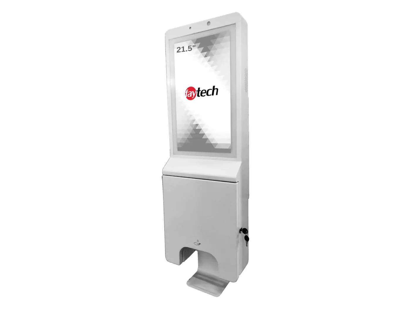 faytech 21.5 Inch Liquid Dispenser Kiosk Station - 1080p Touchscreen PC with Stand, Motion-Activated Dispenser, Intel N3350 | Digital Signage Sanitizer Kiosk, Restaurant Menu Display, Retail