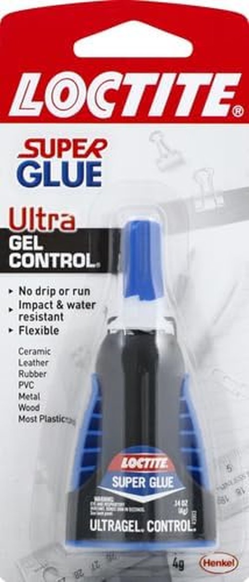 Loctite Super Glue Ultra Gel Control - Clear Cyanoacrylate Adhesive for Plastic, Wood & Metal | 0.14 fl oz Bottle
