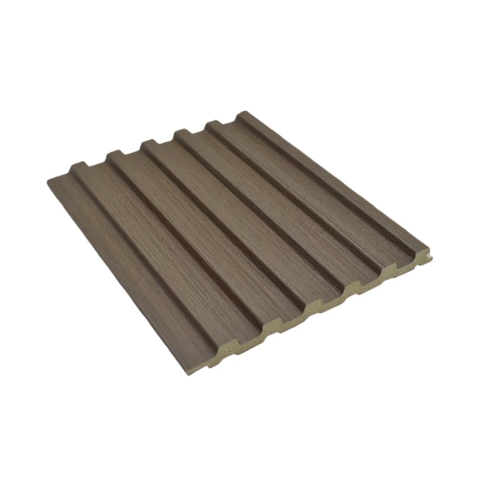 NovaGrid Panel 4PCS 3D Groove Texture Panel Sound Insulation Flat Noodles Wall Panel Solid Core Design, Suitable for Interior Decoration 118" x 5.11" (Titanium Cipher)