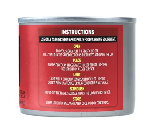 Royal Oak Canned Heat 12 Pack 2 Hour Chafing Fuel, Easy Open, Resealable, Non-Drip, for Food, Burners for Chafing Dishes, Buffet Burners, Parties, Weddings, BBQs