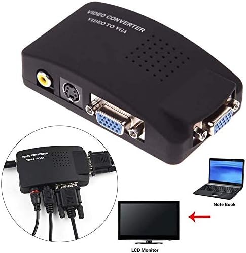 Wiistar Setup S-Video to VGA Video Converter Box for Easy