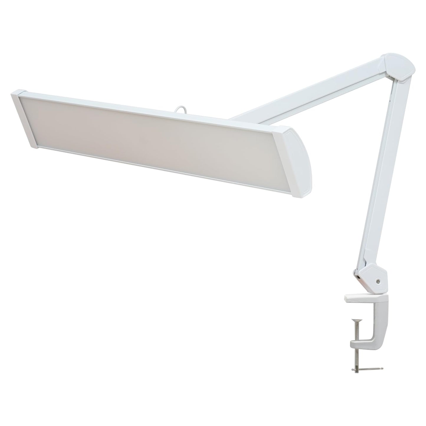 bemelux LED Architect Desk Lamp with Clamp, Metal Swing Arm 4500 Lumens Dimming Office Table Lamp for Task Work Drafting Reading Desktop, 342PCS Bright LEDs, 50W Workbench Lamp(White)