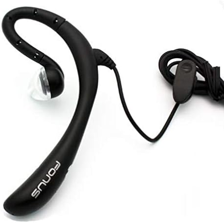 ANSEWIRELESS Headset 3.5mm Wired Mono Earphone w Mic Headphone Single Earbud Hands-Free Microphone Over-The-Ear