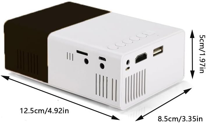 CENGNIAN 1080P Mini Projector, Full HD Video Projector, Portable Movie Projector, Home Theater Movie Phone Projector