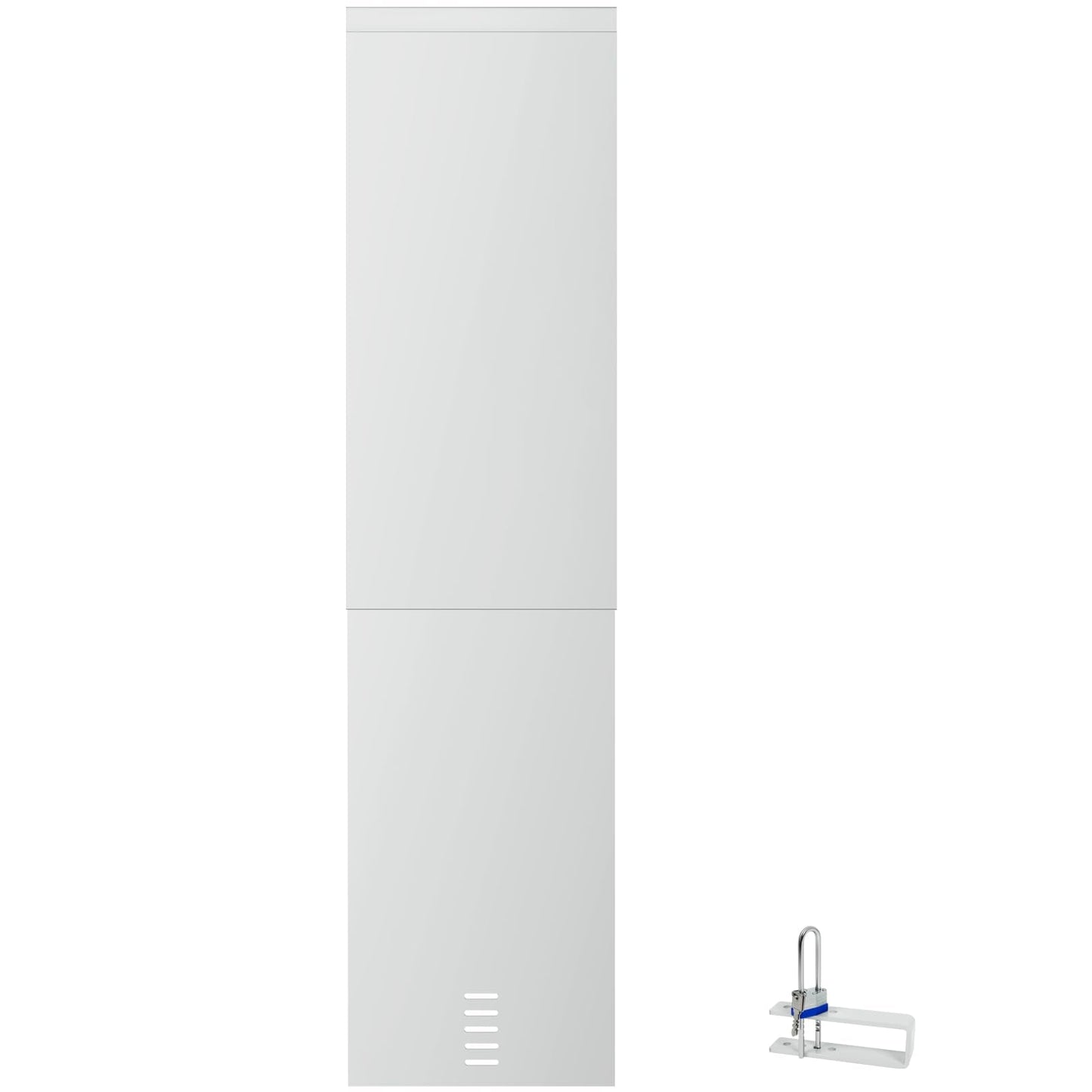 HomiShare Fixed Ladder Safety Guard, Tool-Free Install for 16"-19.25" Rungs, Anti-Theft & Weatherproof with Padlock