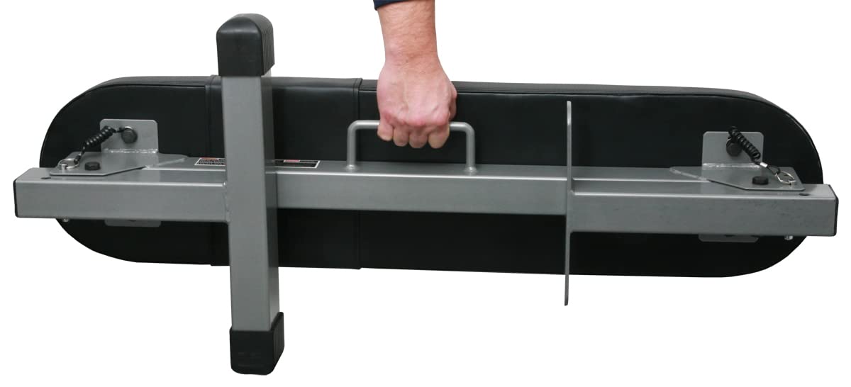 POWERBLOCK Travel Bench, Workout Bench, Folds Up for Easy Storage, Innovative Workout Equipment, Home & Commercial Gyms, Comfortable High Density Foam Upholstery Silver