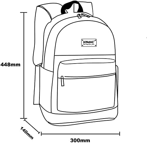 Kinmac Backpack Backpack Canvas with Massage Cushioned Straps,Travel Outdoor (Wine-Bohemian)